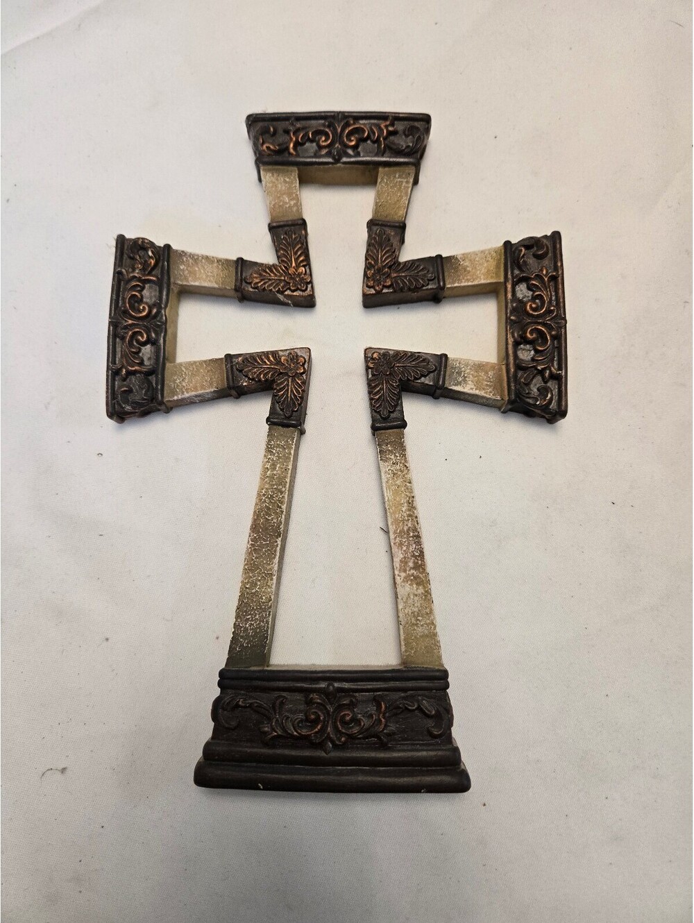 Vintage Decorative Wall Cross with Ornate Detailing 10x7